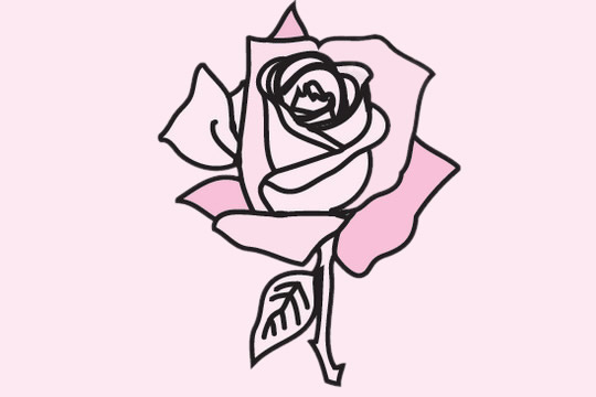 3款关于玫瑰花的简笔画