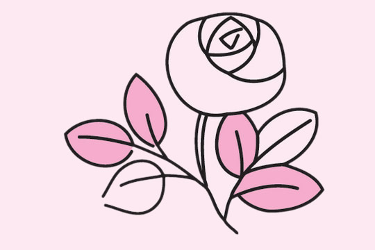 3款关于玫瑰花的简笔画