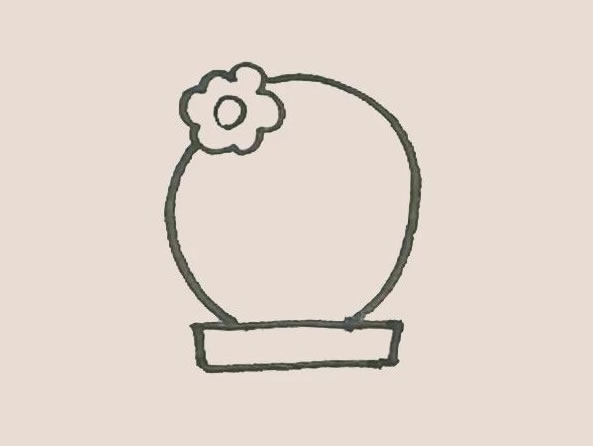 仙人球花简笔画步骤教程 仙人球花简笔画步骤教程