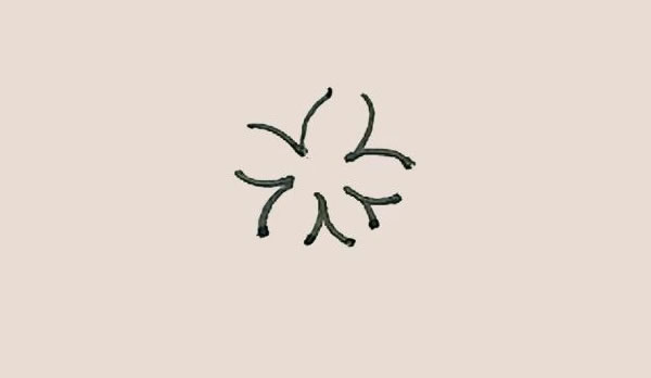 树枝上的桃花简笔画教程