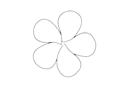 鸡蛋花简笔画步骤教程