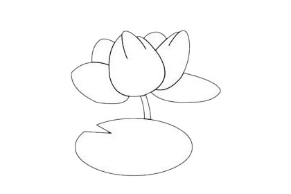 一组荷花的简笔画大全