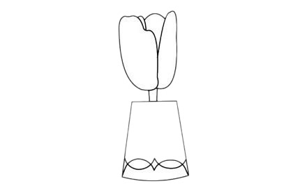 一组关于郁金香的简笔画大全