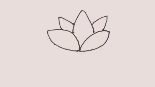 漂亮的水彩荷花简笔画 漂亮的水彩荷花简笔画