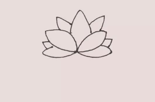 漂亮的水彩荷花简笔画 漂亮的水彩荷花简笔画