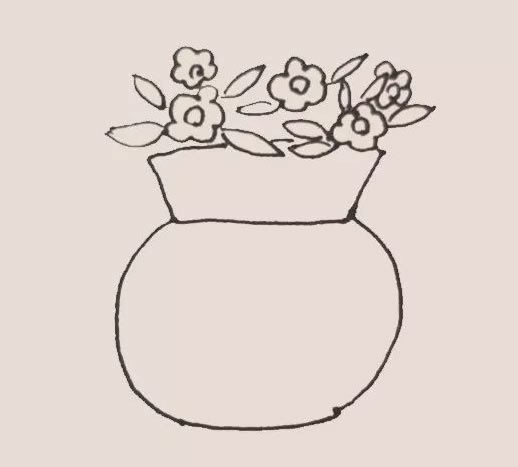 花瓶里的小花简笔画教程 花瓶里的小花简笔画教程