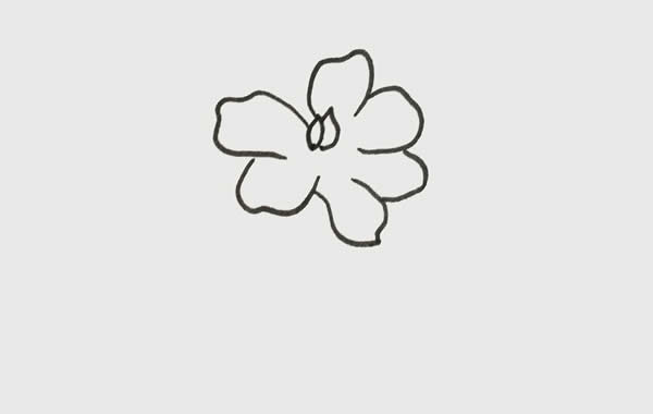 带颜色的栀子花简笔画步骤 带颜色的栀子花简笔画步骤