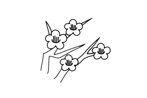 一步步教你画简单的梅花(教我怎么画简单的)
