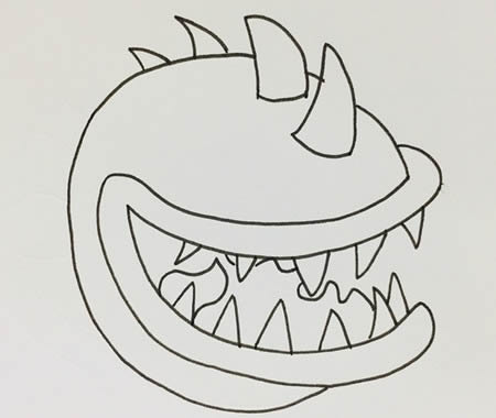 可怕的食人花简笔画教程