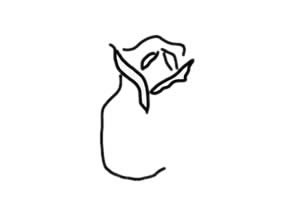 火红的玫瑰花简笔画教程 火红的玫瑰花简笔画教程