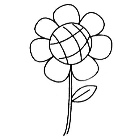 一步步教你画简单的向日葵