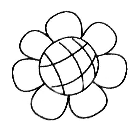 一步步教你画简单的向日葵