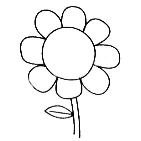 超简单的向日葵简笔画