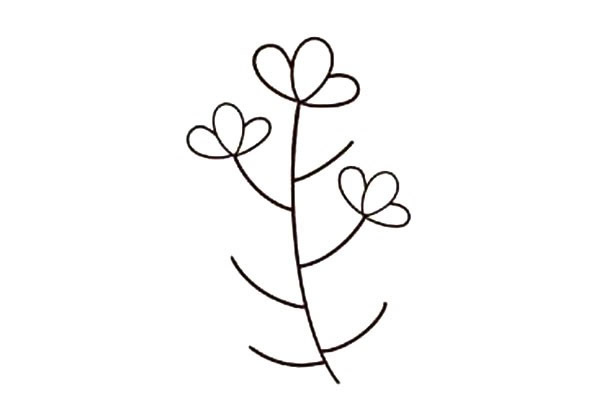 一枝漂亮的小花简笔画教程