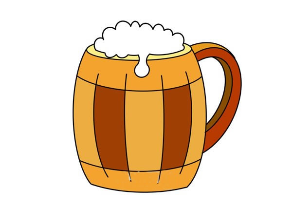 木杯啤酒简笔画