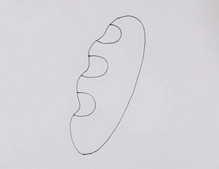 面包简笔画步骤