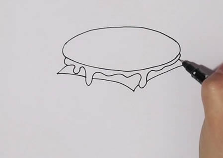 汉堡简笔画怎么画