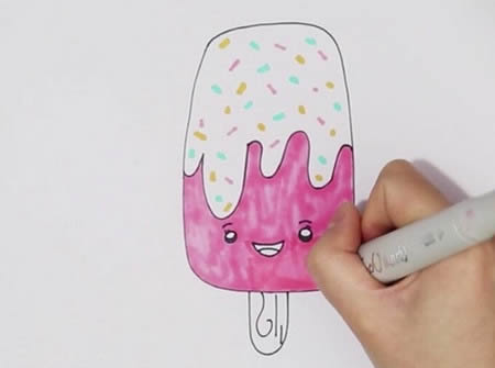 卡通的雪糕简笔画