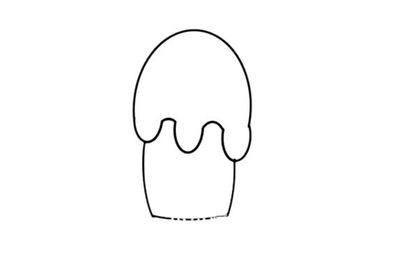 彩色的雪糕简笔画