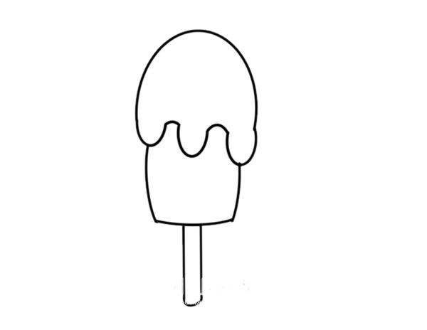 彩色的雪糕简笔画
