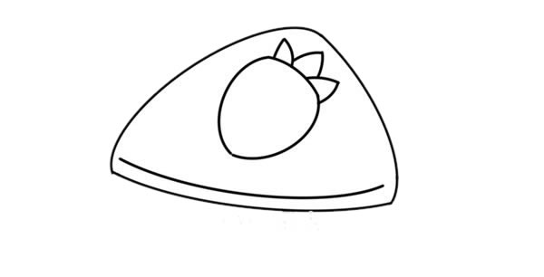 草莓三明治简笔画步骤 草莓三明治简笔画步骤