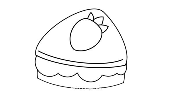 草莓三明治简笔画步骤 草莓三明治简笔画步骤