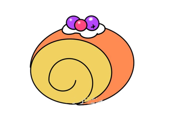 非常简单的蛋糕简笔画