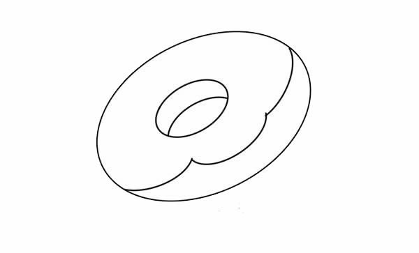 美味的甜甜圈简笔画