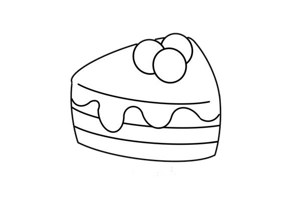 蓝莓蛋糕简笔画步骤 蓝莓蛋糕简笔画步骤