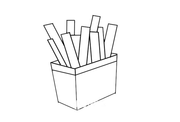 薯条简笔画步骤