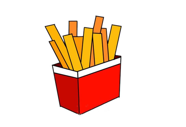 薯条简笔画步骤