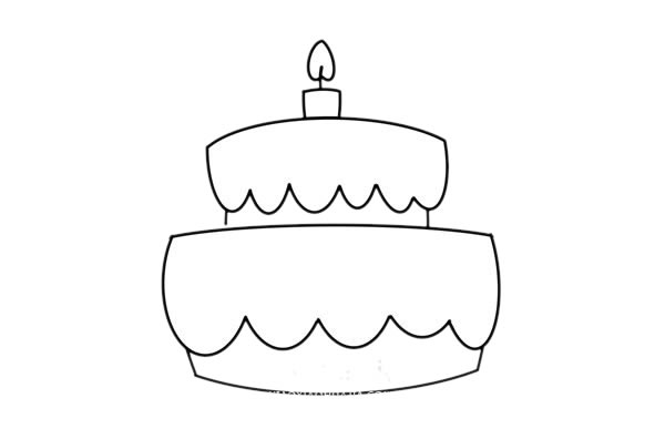 生日蛋糕简笔画怎么画
