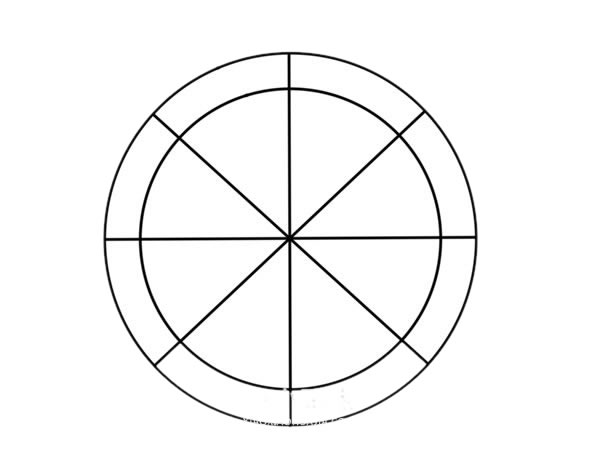 彩色披萨简笔画的画法