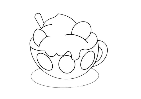 一杯奶昔简笔画画法