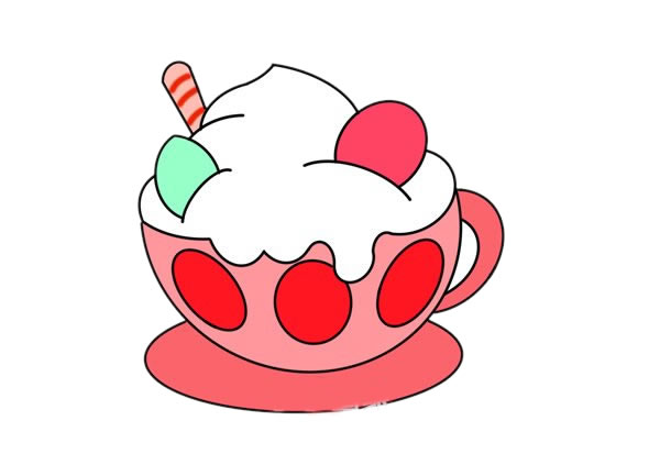 一杯奶昔简笔画画法