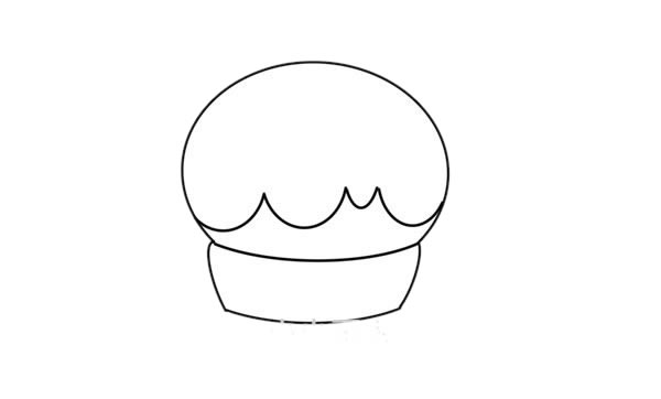 卡通冰激凌筒简笔画