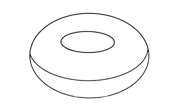 巧克力甜甜圈简笔画画法 巧克力甜甜圈简笔画画法