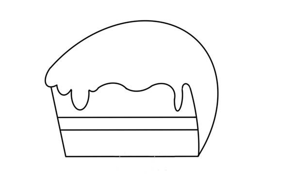 夹心蛋糕简笔画步骤