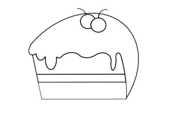 夹心蛋糕简笔画步骤