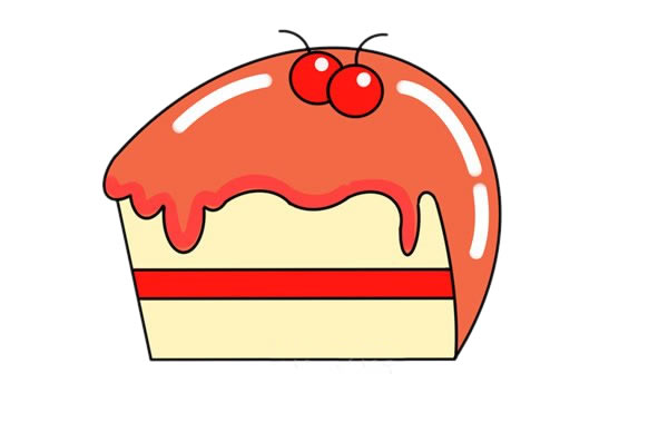 夹心蛋糕简笔画步骤