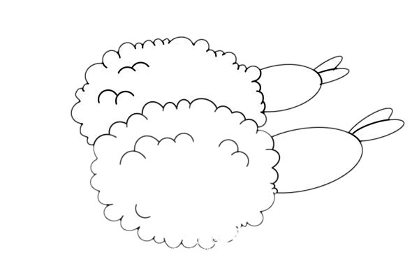 可口的炸虾球简笔画