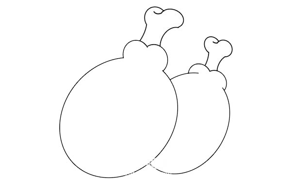 油炸鸡腿简笔画步骤 油炸鸡腿简笔画步骤