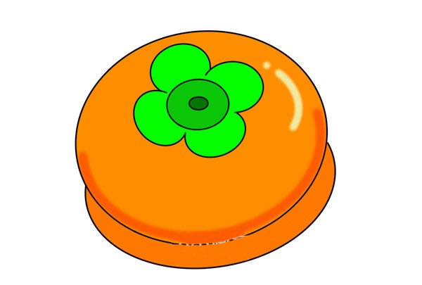 几笔就会的柿饼简笔画