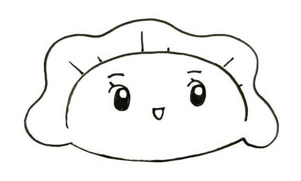 可爱的小饺子简笔画
