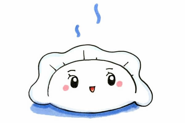 可爱的小饺子简笔画