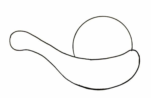 汤圆在勺子里的简笔画