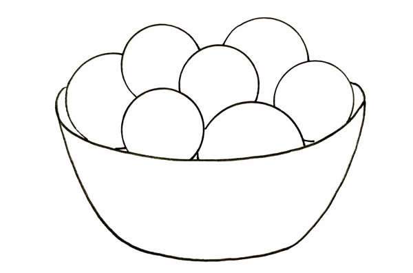 一碗可爱汤圆简笔画 一碗可爱汤圆简笔画