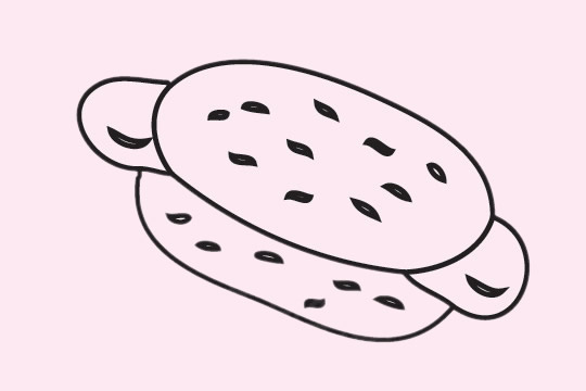 分享几款热狗的简笔画