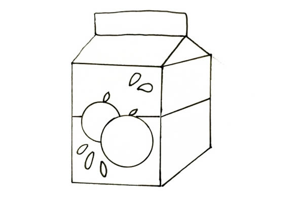 盒装饮料简笔画画法步骤
