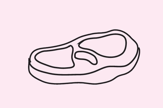 分享几款牛排简笔画